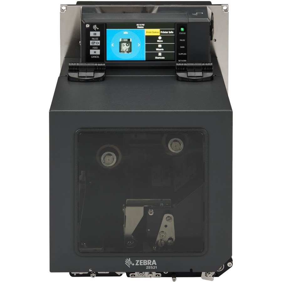 Zebra ZE521 Double Sided Desktop, Manufacturing, Healthcare, Retail Direct Thermal/Thermal Transfer Printer - Monochrome - Label Print - Fast Ethernet - USB - USB Host - Serial - Bluetooth 4.1 - RFID - US