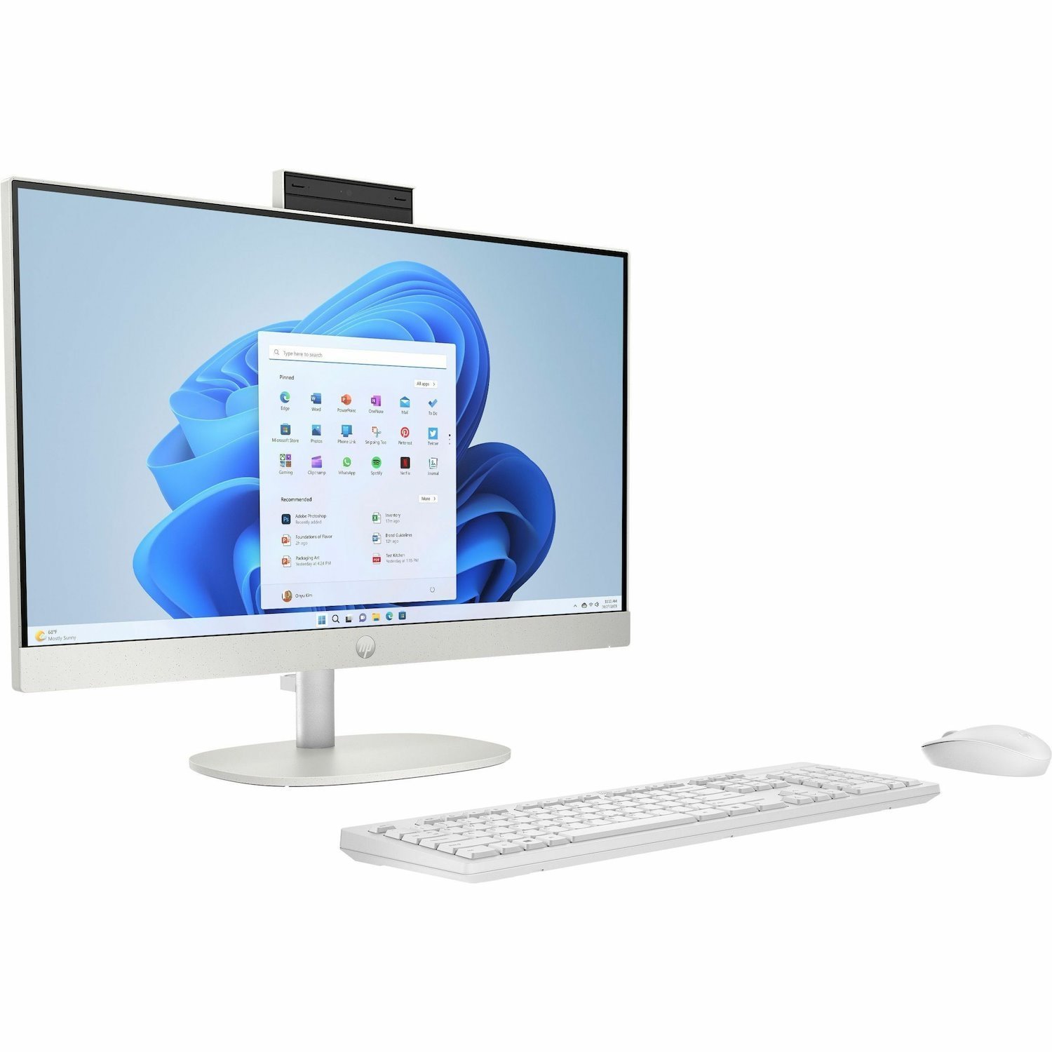 HP 24-cr0000a 24-cr0018a All-in-One Computer - Intel Core i7 13th Gen i7-1355U - 16 GB - 512 GB SSD - 23.8" Full HD - Desktop - Shell White