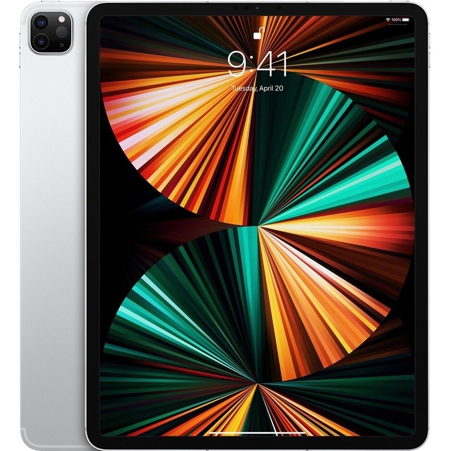 Apple iPad Pro (5th Generation) A2378 Tablet - 12.9" Full HD Plus - Apple M1 Octa-core - 8 GB - 256 GB Storage - iPadOS 14 - Silver