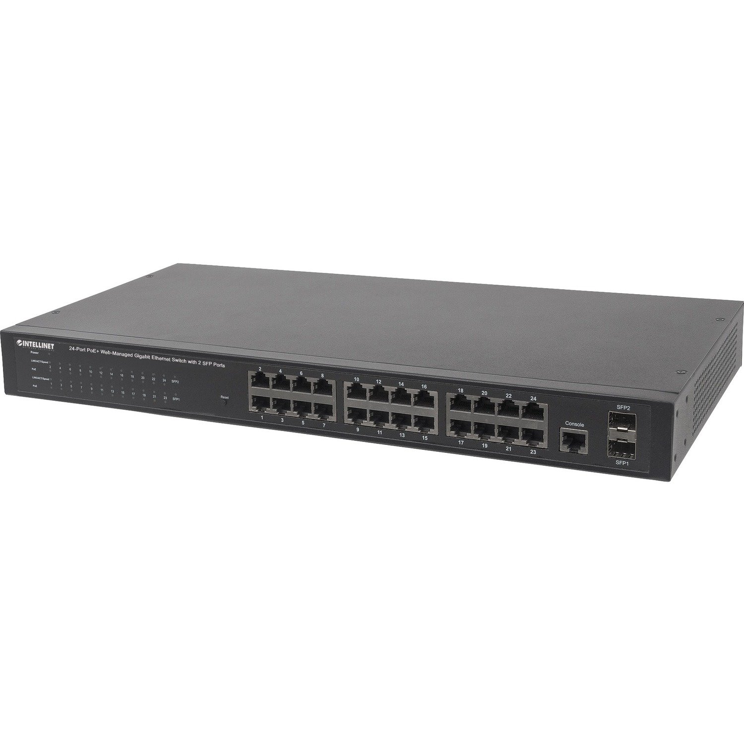 Intellinet 24-Port Gigabit Ethernet Poe+ Web-Managed Switch With 2 SFP Ports 240W
