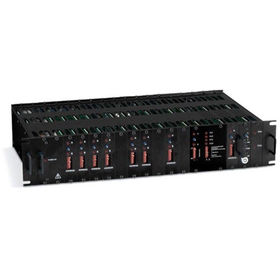 Black Box Pro Switching Gang Switch Chassis - 2U, 18-Card