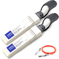 AddOn Brocade® (Formerly) Compatible TAA Compliant 10GBase-AOC SFP+ to SFP+ Active Optical Cable (850nm, MMF, 15m)