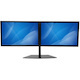 StarTech.com Dual Monitor Stand, Horizontal, For up to 24" (17.6lb/8kg) VESA Monitors, Black, Adjustable Monitor Stand, Steel & Aluminum