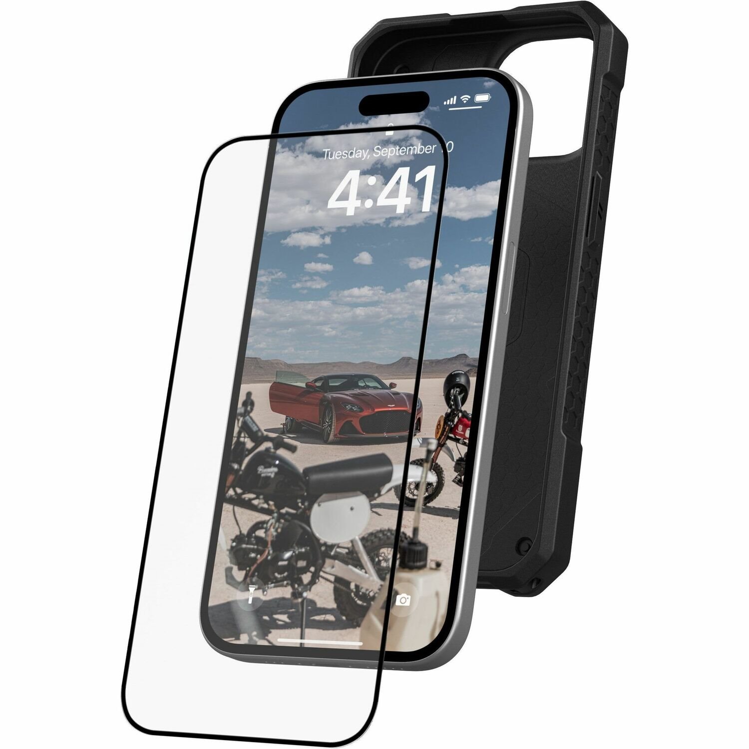Urban Armor Gear Glass Tempered Glass Screen Protector for iPhone 15 - Clear