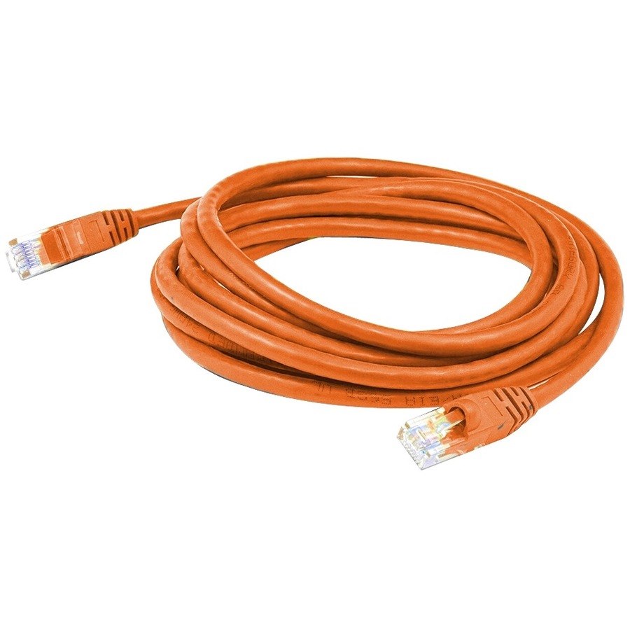 AddOn 1ft Orange CAT 6 PVC Ethernet Cable Snagless Bubble Boot RJ-45 M/M