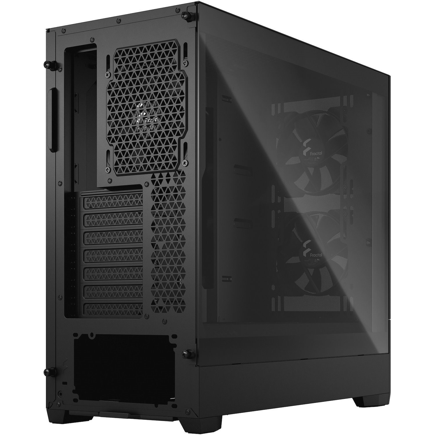 Fractal Design Pop Air RGB Computer Case - Mini ITX, Mini ATX, ATX Motherboard Supported - Tower - Steel, Tempered Glass - Black, Transparent