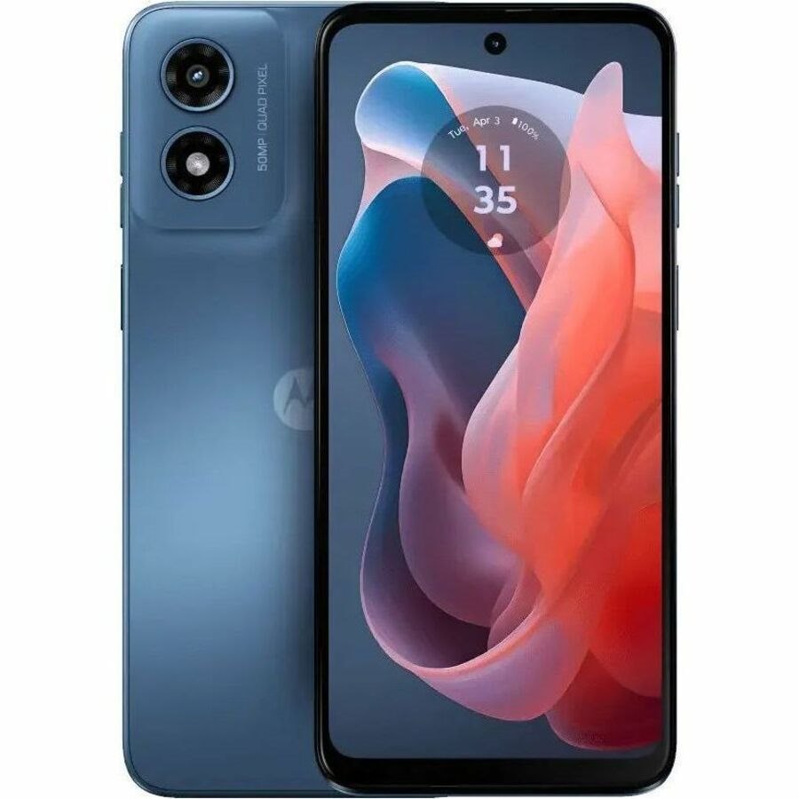 Motorola Mobility moto g play (2024) 64 GB Smartphone - 6.5" LCD HD+ 1600 x 720 - Octa-core (Kryo 265 GoldQuad-core (4 Core) 2.40 GHz + Kryo 265 Silver Quad-core (4 Core) 1.90 GHz - 4 GB RAM - Android 13 - 4G - Sapphire Blue