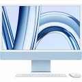 Apple iMac MQRR3X/A All-in-One Computer - Apple M3 Octa-core (8 Core) - 8 GB RAM - 512 GB SSD - 24" 4.5K 4480 x 2520 - Desktop - Blue