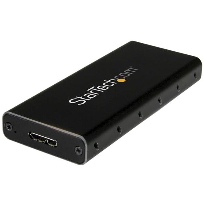 StarTech.com Drive Enclosure SATA/600 - USB 3.1 Micro-B Host Interface - UASP Support External - Black, Silver - TAA Compliant