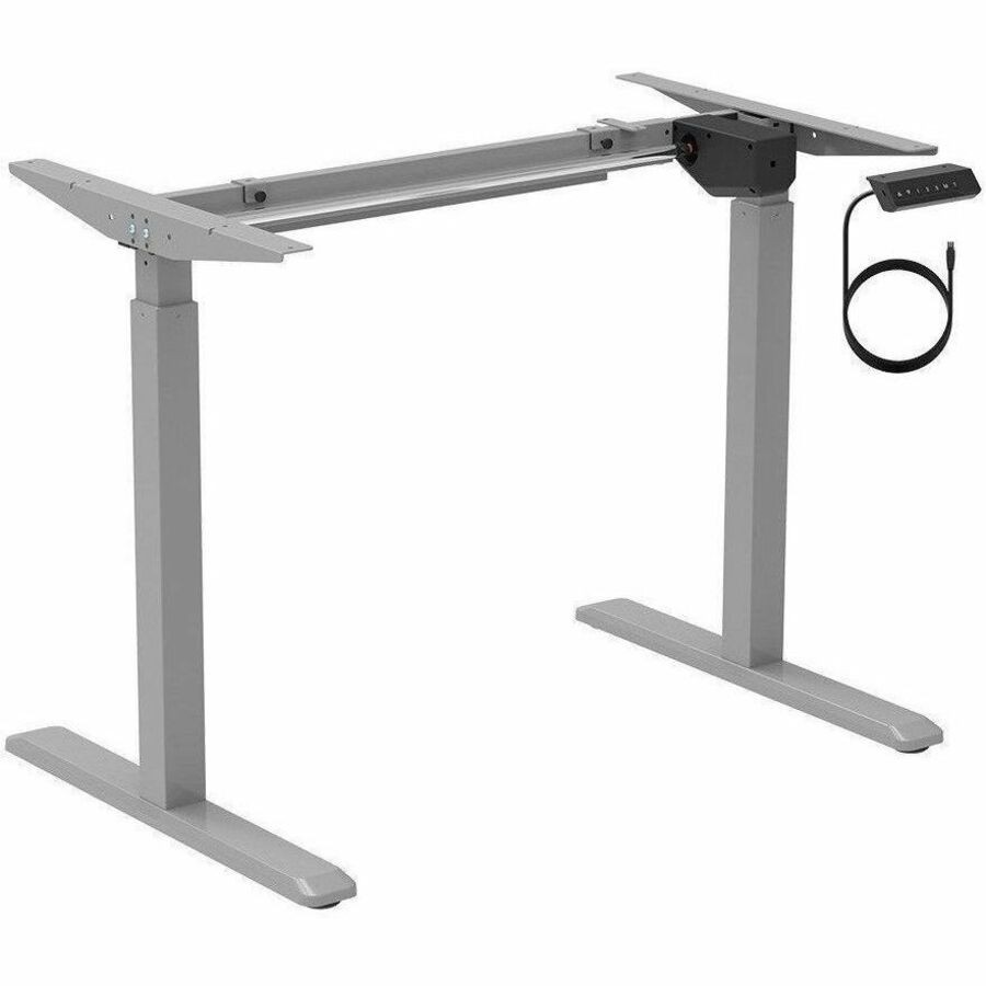 Monoprice Sit-Stand Desk, Frame Only, 1-Motor, Gray
