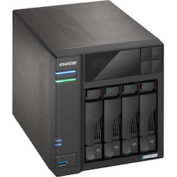 Asustor Lockerstor 4 Gen2 - AS6704T | 4-Bay NAS, Quad-Core 2.0GHz Processor, 4 M.2 NVMe Slots (PCIe 3.0), Dual 2.5GbE, Expandable to 10GbE, 4GB DDR4 RAM, (No Drive)