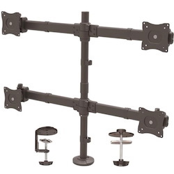 StarTech.com Desk Mount Quad Monitor Arm, 4 VESA Displays up to 27" (17.6lb/8kg), Ergonomic Height Adjustable Articulating Pole Mount
