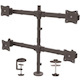 StarTech.com Desk Mount Quad Monitor Arm, 4 VESA Displays up to 27" (17.6lb/8kg), Ergonomic Height Adjustable Articulating Pole Mount
