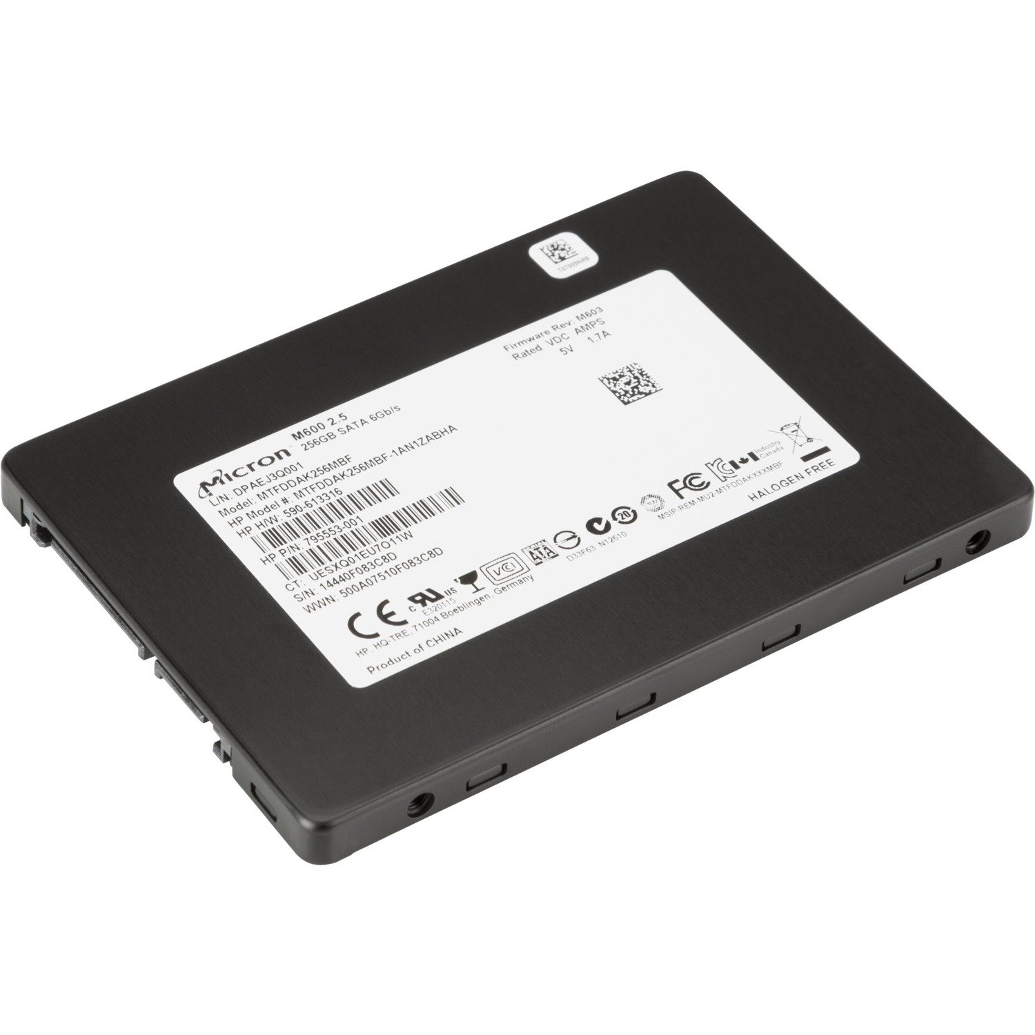 HP 256 GB Solid State Drive - 2.5" Internal - SATA