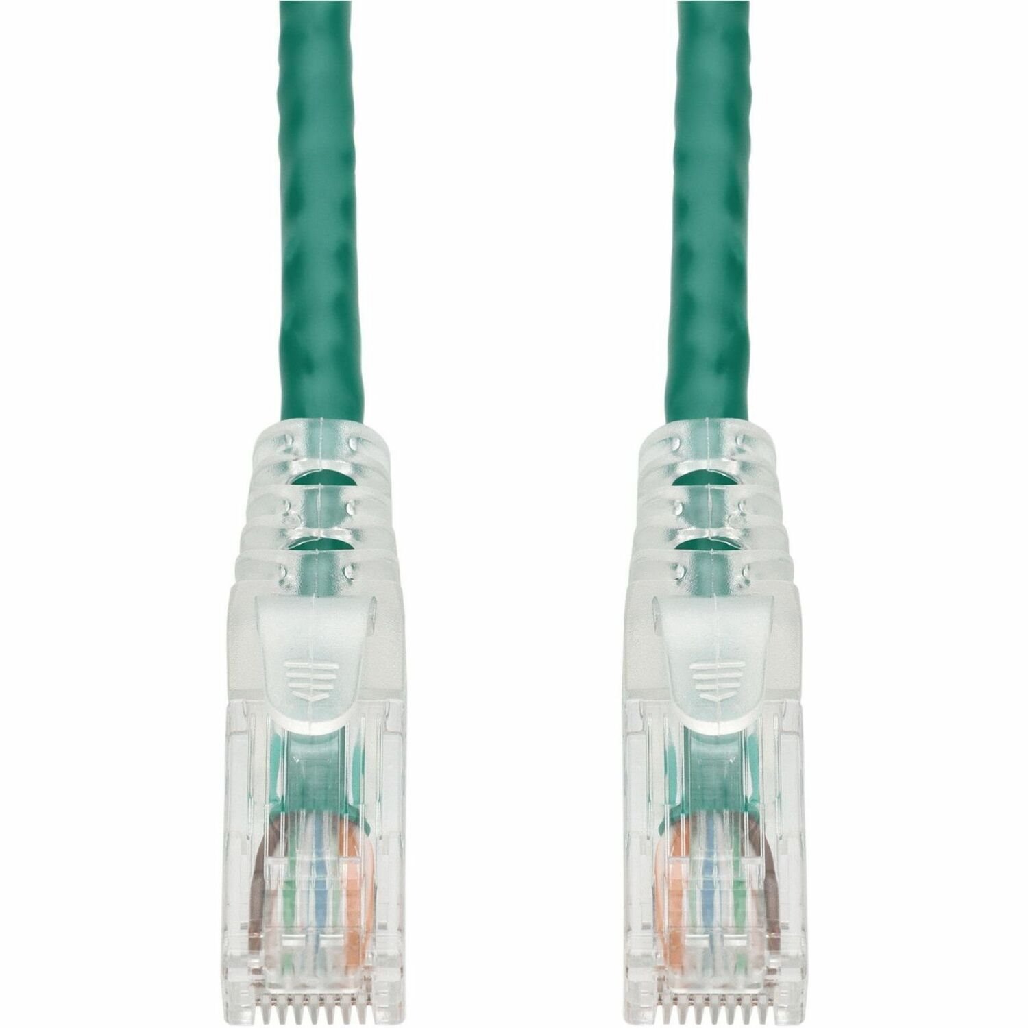 AddOn 85ft Green CAT 6 PVC Ethernet Cable Snagless Easy Clear Boot TAA RJ-45 M/M