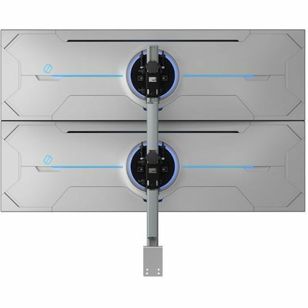 Atdec Desk Mount for Monitor, Display, Flat Panel Display, Curved Screen Display, Grommet, Clamp Mount, All-in-One Computer - Silver, Black - Landscape/Portrait