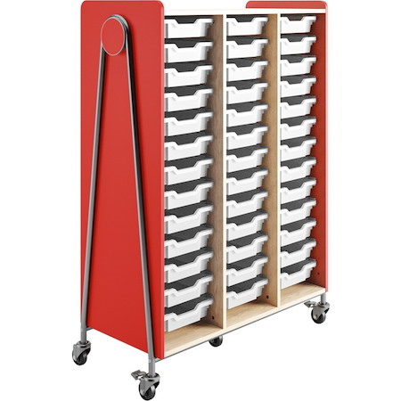 Safco Whiffle Typical Triple Rolling Storage Cart