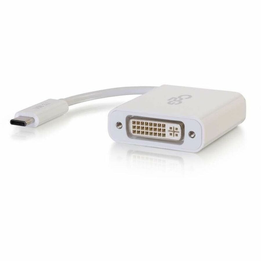 C2G USB-C To DVI-D Video Adapter Converter - White