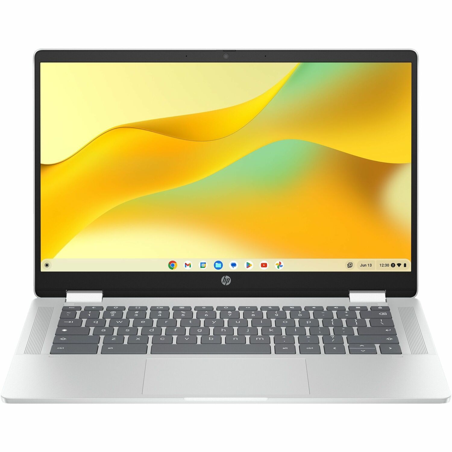 HP Chromebook x360 14b-cd0000 14b-cd0015TU 14" Touchscreen Convertible 2 in 1 Chromebook - HD - Intel N-Series N100 - 4 GB - 128 GB Flash Memory - Glacier Silver