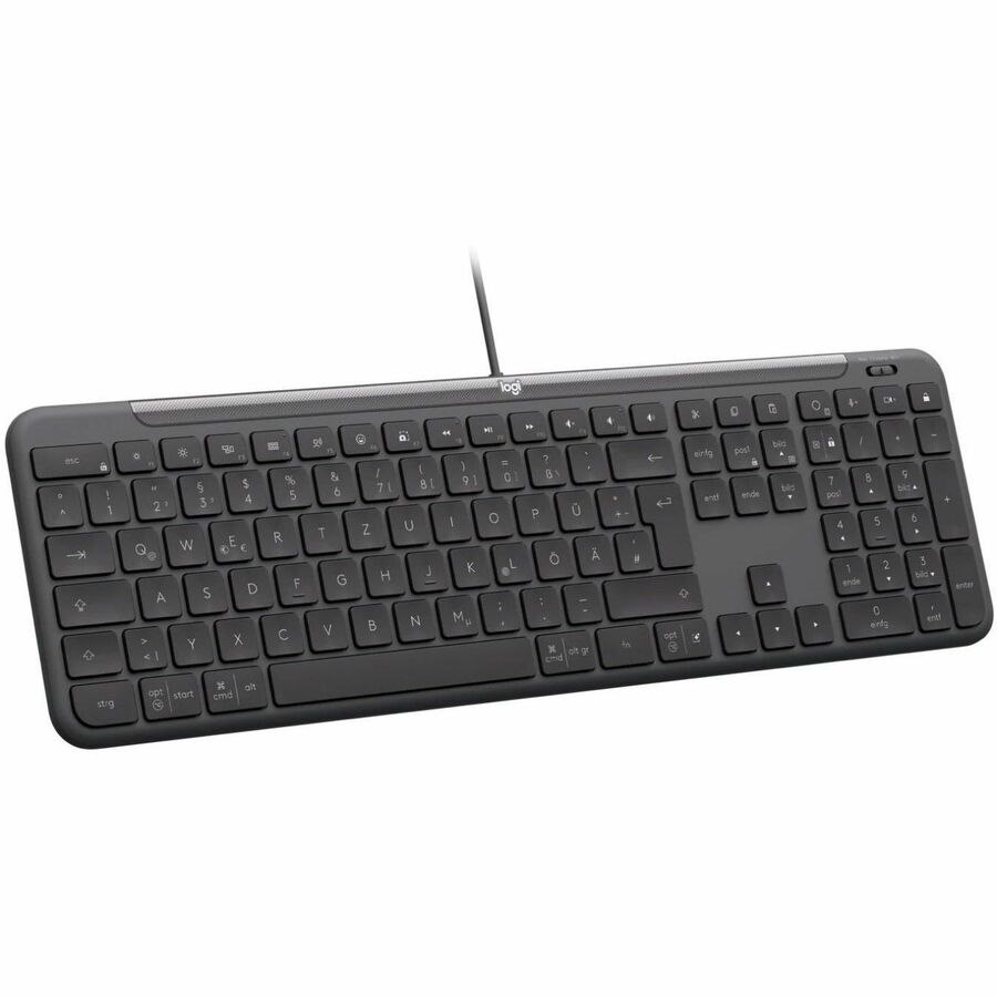Logitech Signature Slim K620 Tastatur - Full-size - Kabel Konnektivität - USB-Typ C Schnittstelle - Deutsch - QWERTY Layout - Graphit
