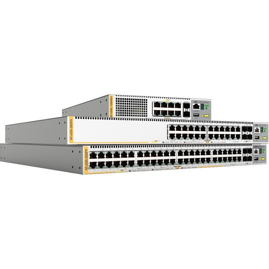 Allied Telesis x530L x530L-18GHXM 16 Ports Manageable Layer 3 Switch - 5 Gigabit Ethernet, 10 Gigabit Ethernet, 2.5 Gigabit Ethernet, Gigabit Ethernet - 2.5GBase-T, 10GBase-X, 10GBase-T, 1000Base-T
