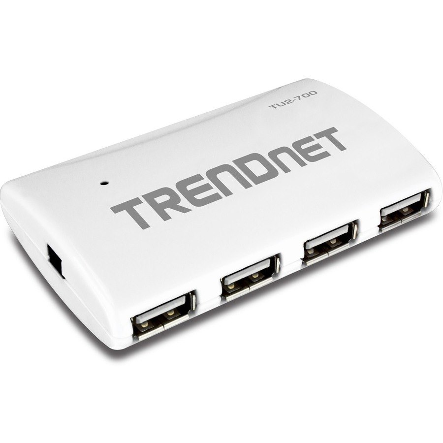 TRENDnet USB 2.0 7-Port High Speed Hub with 5V/2A Power Adapter, Up to 480 Mbps USB 2.0 connection Speeds, TU2-700