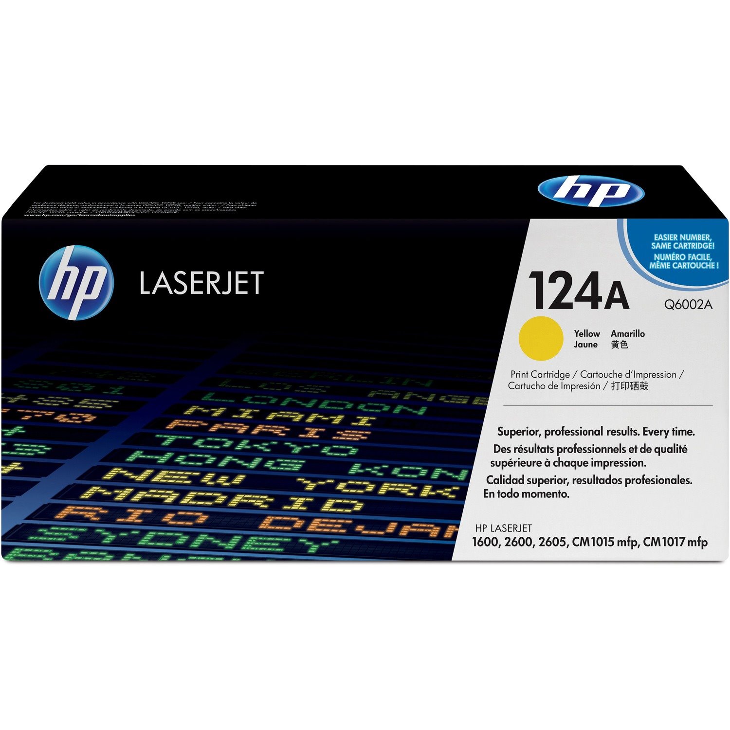 HP 124A Original Standard Yield Laser Toner Cartridge - Yellow - 1 Each