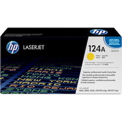HP 124A Original Standard Yield Laser Toner Cartridge - Yellow - 1 Each