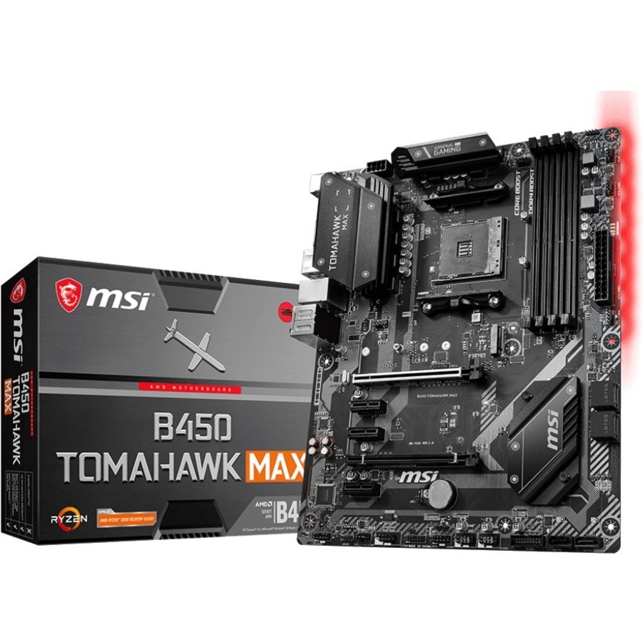 MSI B450 TOMAHAWK MAX Desktop Motherboard - AMD B450 Chipset - Socket AM4 - ATX