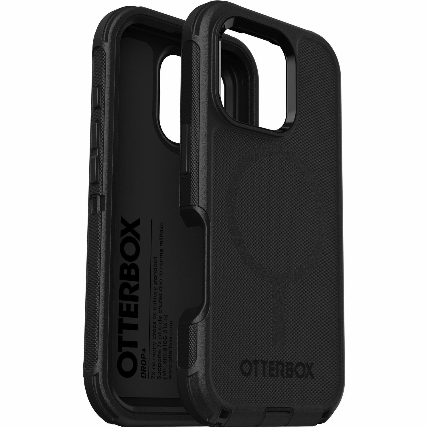 OtterBox Defender Case for Apple iPhone 16 Pro Smartphone - Textured - Black - Retail - 1