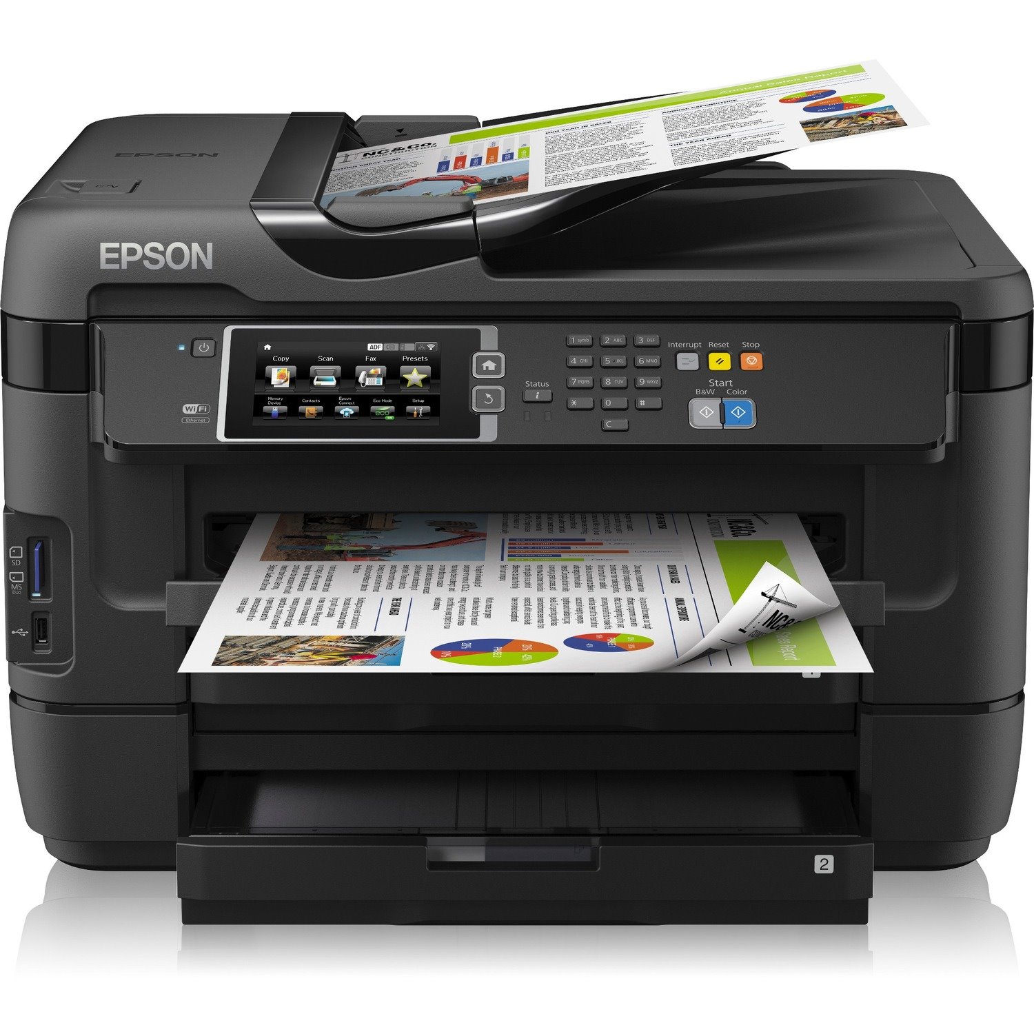 Epson WorkForce 7620 Wireless Inkjet Multifunction Printer - Colour