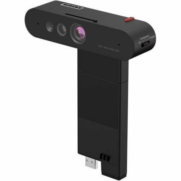 LENOVO ThinkVision MC60 (S) Monitor Webcam 1080p IR & RGB dual‑sensor Adjustable FOV: 65°-90° AI enhance noise‑cancelling MIC Physical privacy shutter