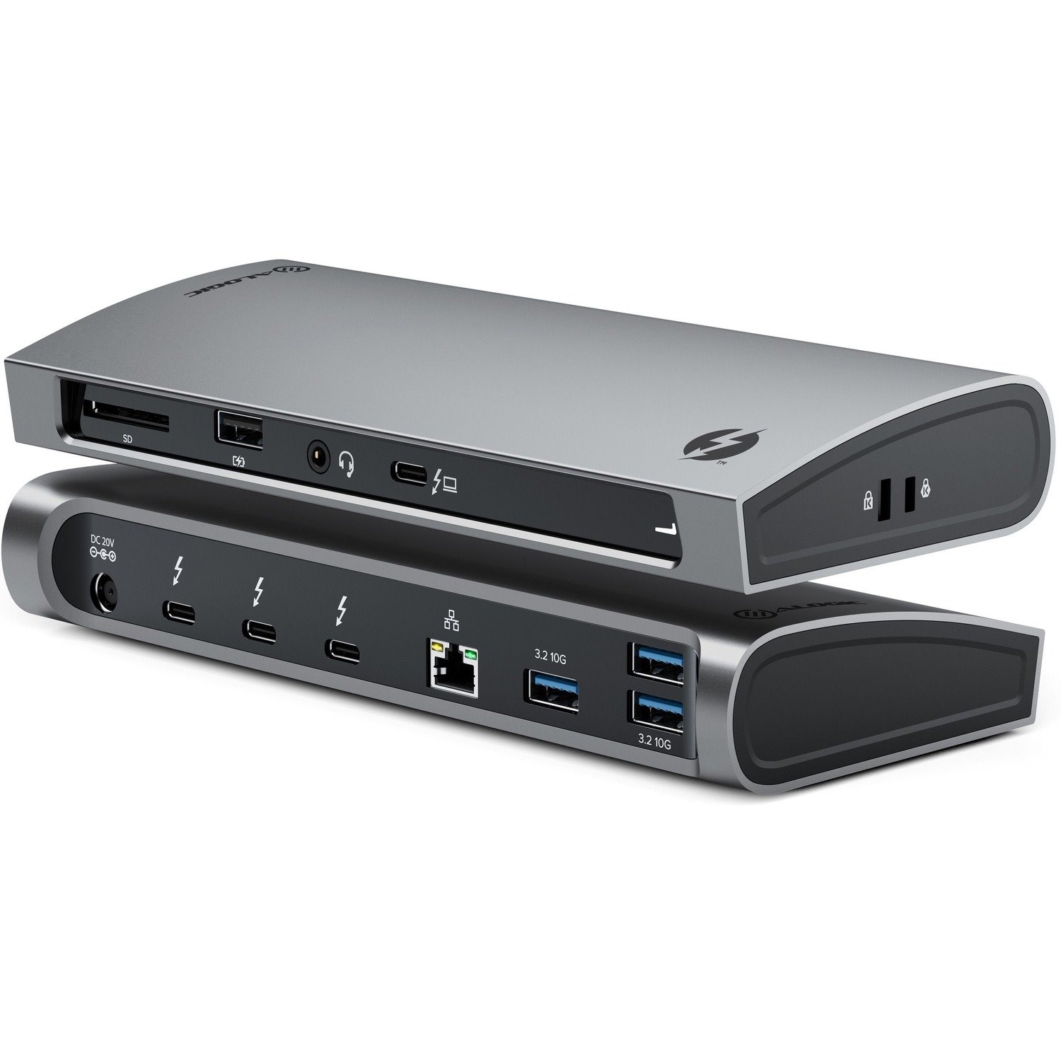 Alogic Thunderbolt 4 docking station with ultra-fast data transfer, 100W power delivery, and support for dual 8K or triple 4K displays