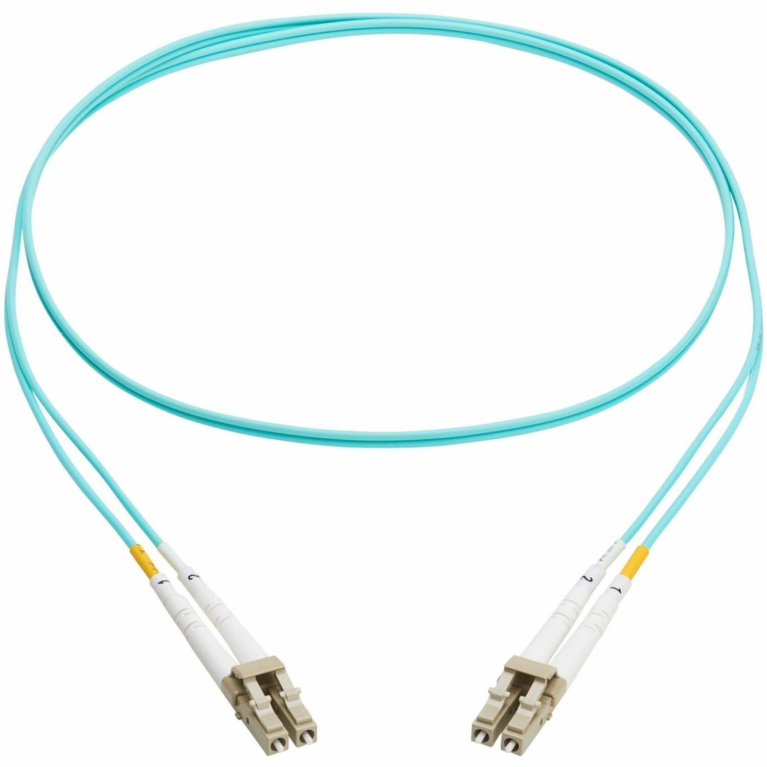 Eaton Tripp Lite Series 10Gb Duplex Multimode 50/125 OM3 OFNP Fiber Patch Cable (LC/LC) - Aqua, 1 m (3.3 ft.), TAA