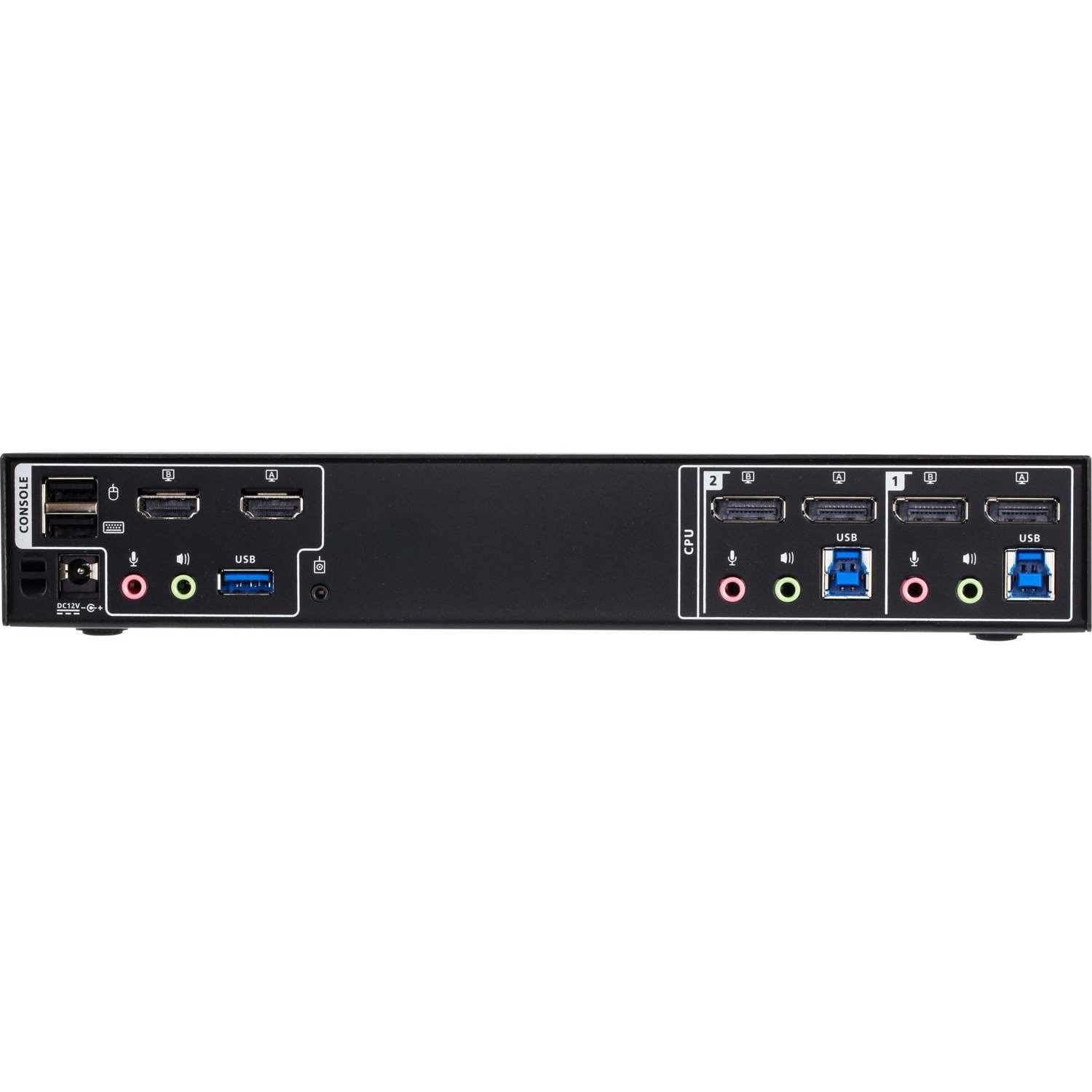 ATEN 2-Port 4K DisplayPort Dual Display Mini-Matrix Boundless KVM Switch