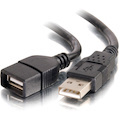 C2G 2m (6.6ft) USB 2.0 Cable - USB Cable - Type USB A Female to Type USB A Male - Black