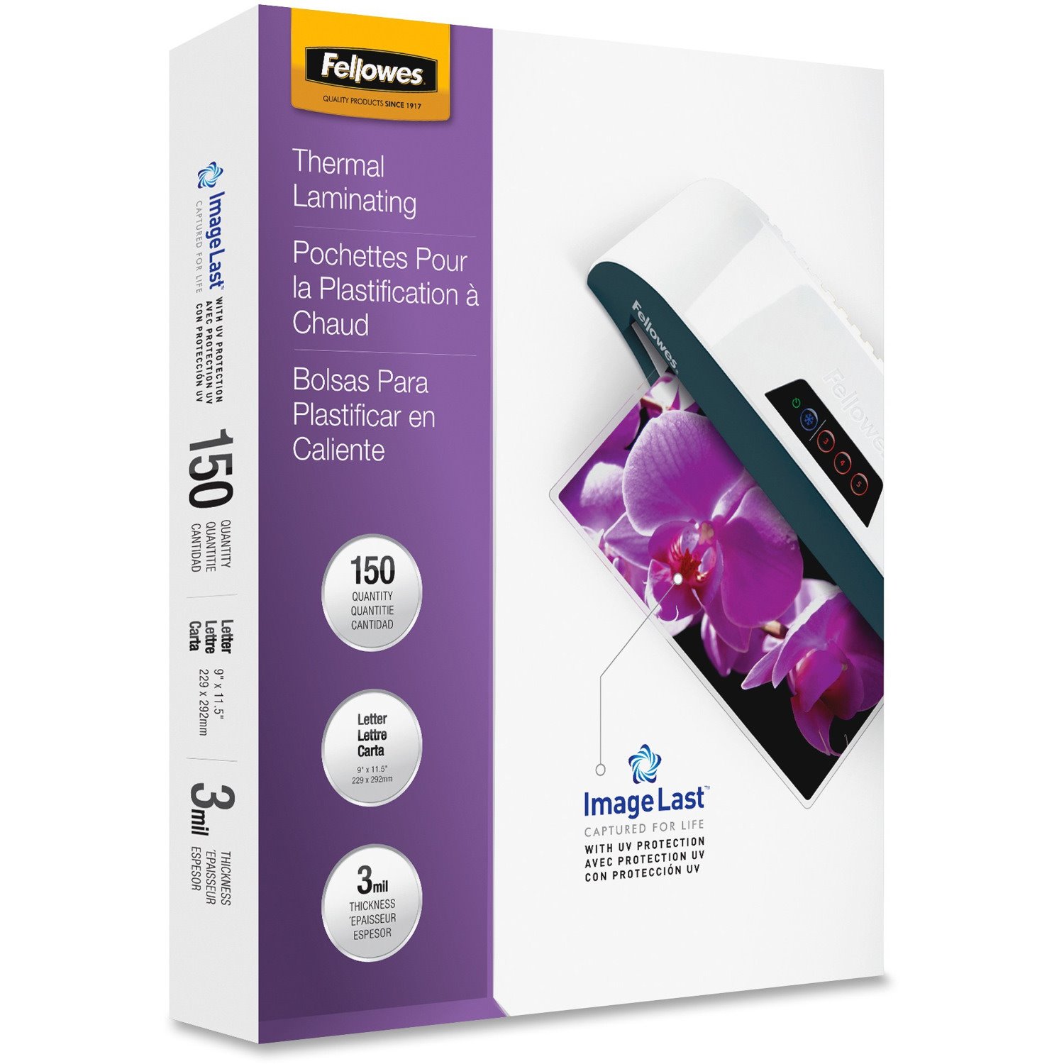 Fellowes ImageLast Jam-Free Premium Thermal Laminating Pouches