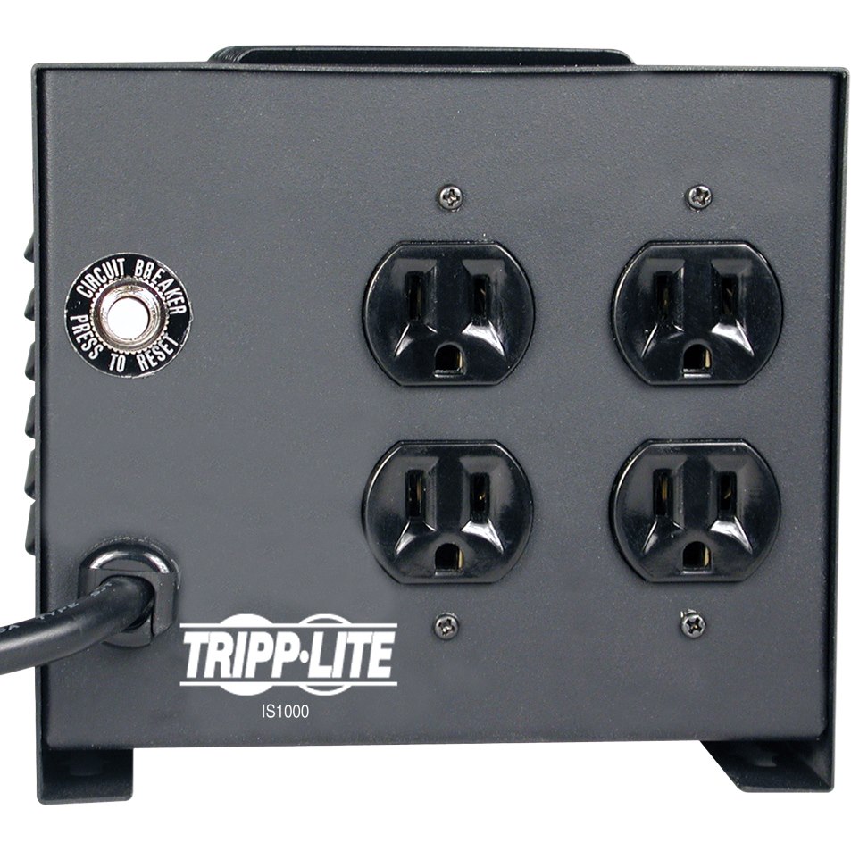 Tripp Lite by Eaton Isolator Series 120V 1000W Isolation Transformer-Based Power Conditioner, 4 Outlets, TAA