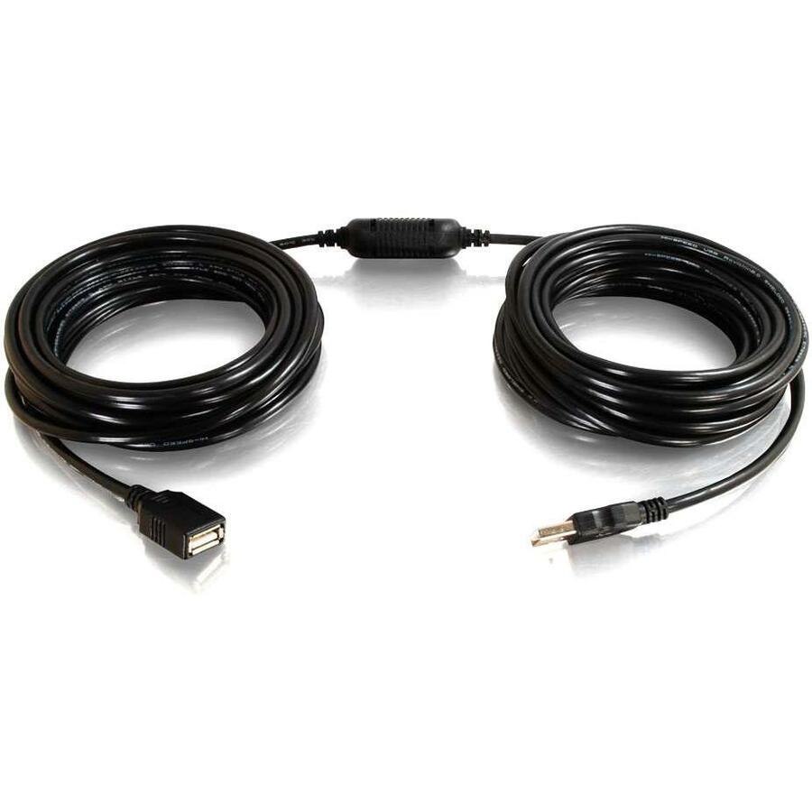 C2G 25ft USB Extension Cable - Active USB A to USB A Extension Cable with Center Boost - USB 2.0 - M/F