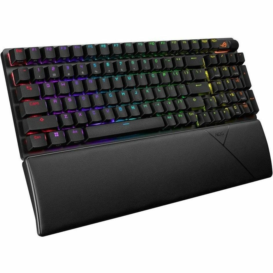 Asus ROG Strix Scope II 96 Wireless Gaming Keyboard - Wired/Wireless Connectivity - USB 2.0 Type A Interface - RGB LED - Black