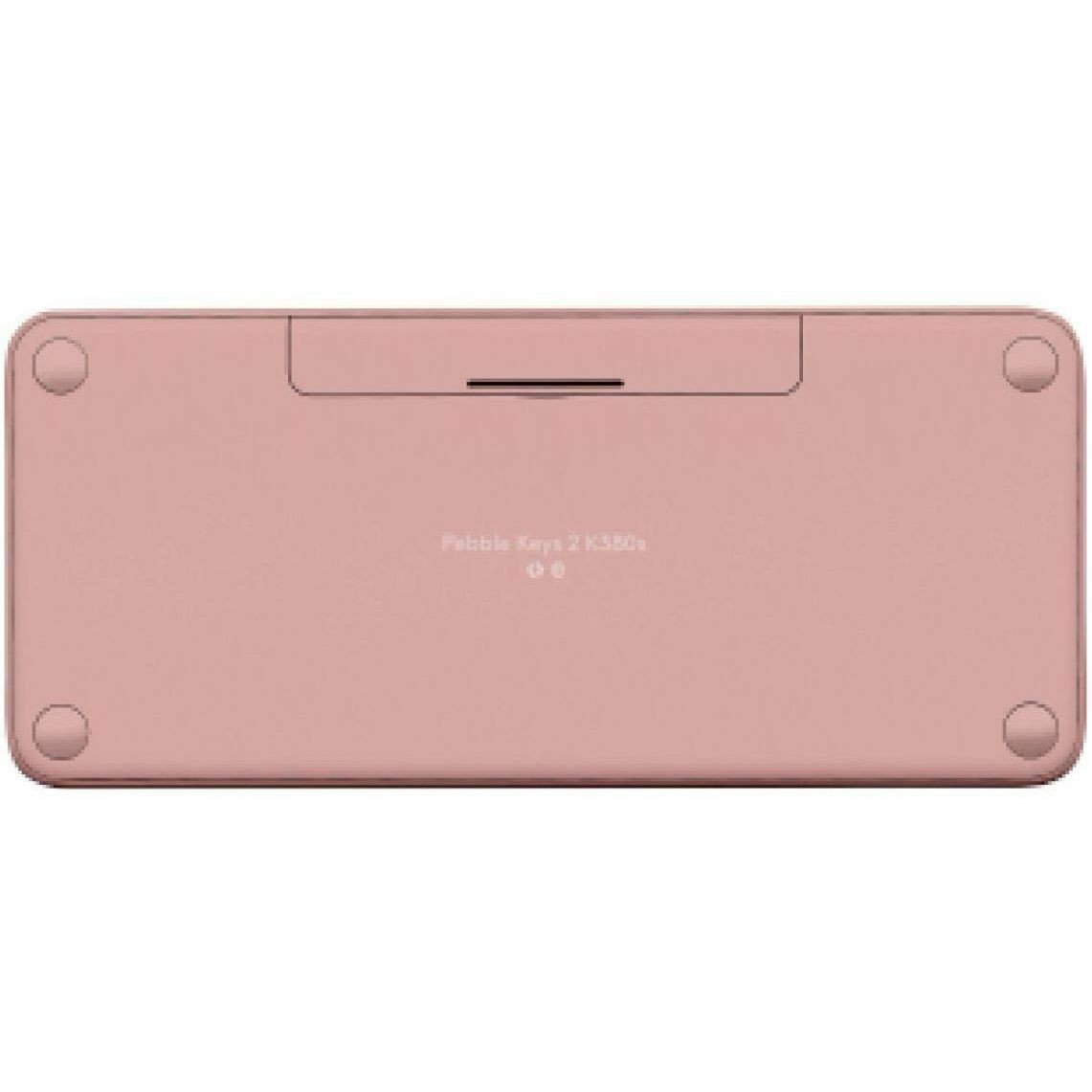 Logitech Pebble Keys 2 K380s Toetsenbord - Compact - Draadloos Verbinding - USB Interface - Frans - AZERTY indeling - Roze