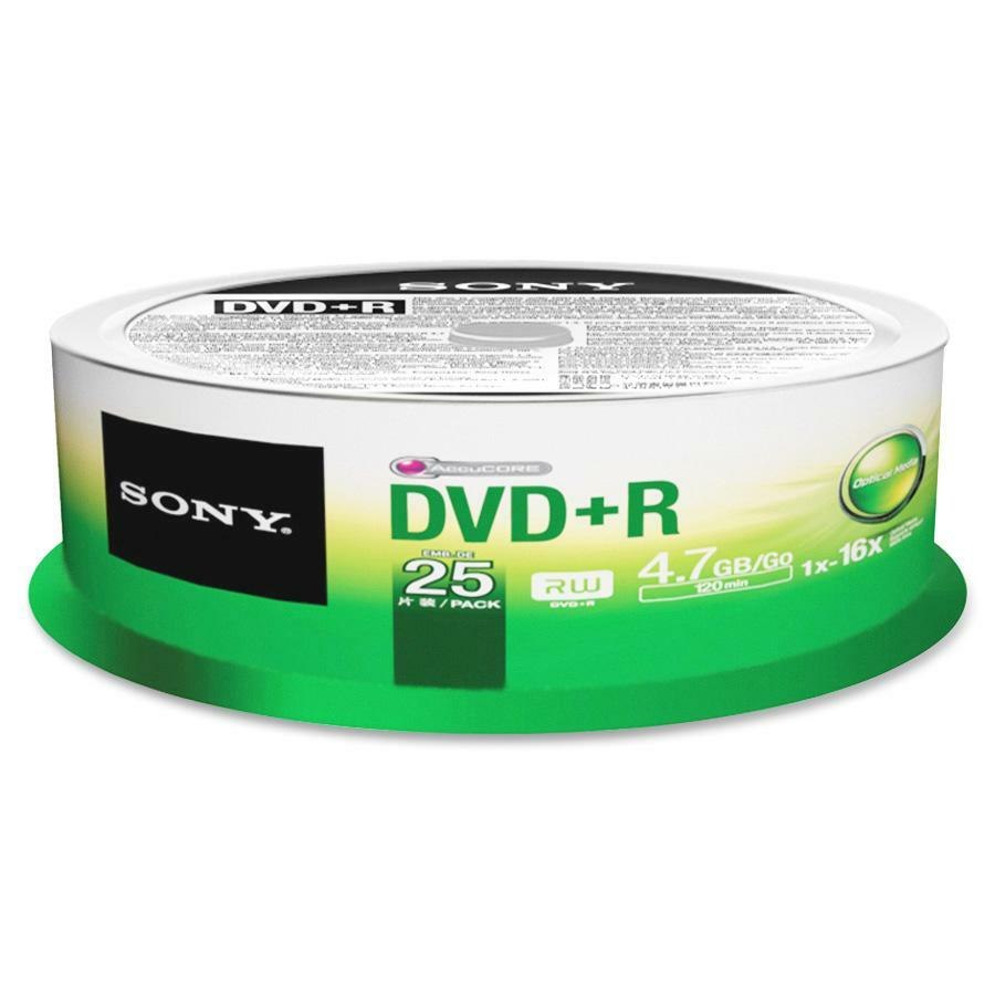 Sony DVD Recordable Media - DVD+R - 16x - 4.70 GB - 25