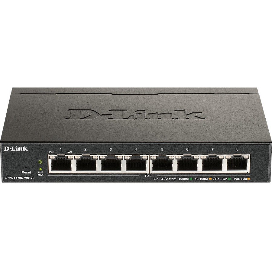 D-Link DGS-1100 DGS-1100-08PV2 8 Anschl&uuml;sse Verwaltbar Ethernet-Switch - Gigabit-Ethernet - 1000Base-T