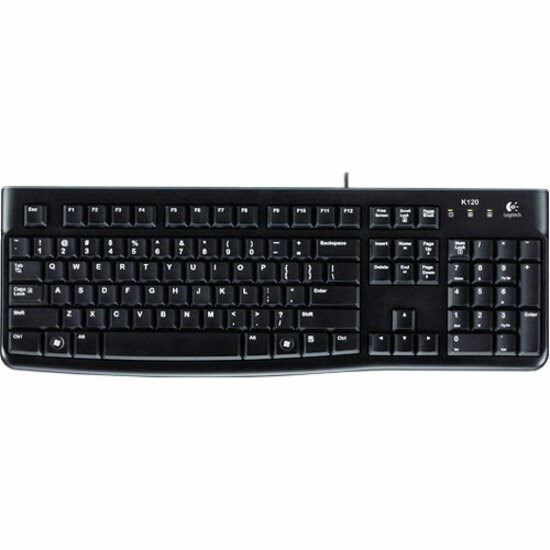 Logitech K120 Keyboard - Cable Connectivity - USB Interface - English (UK)