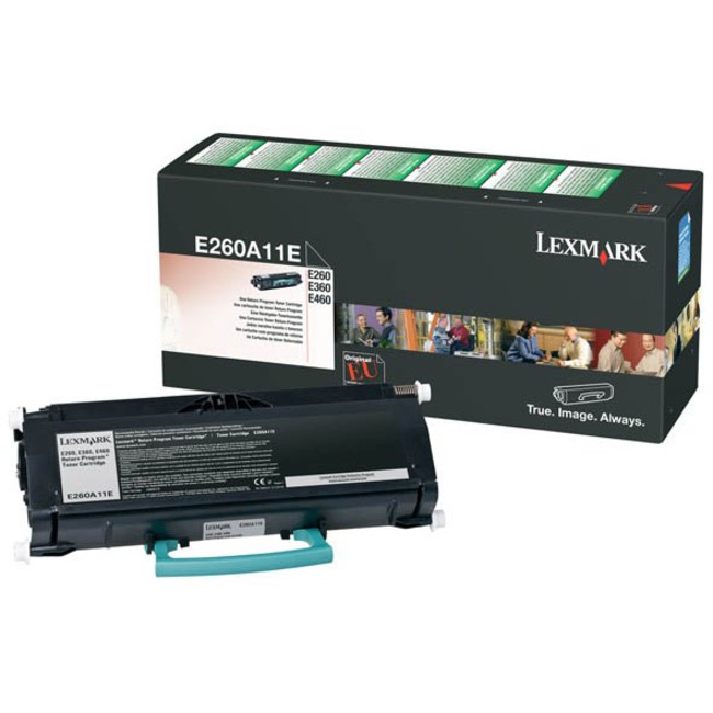 Lexmark E260A11E Original Laser Toner Cartridge - Black - 1 Pack