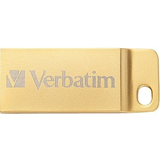 Verbatim 64GB Metal Executive USB 3.0 Flash Drive - Gold