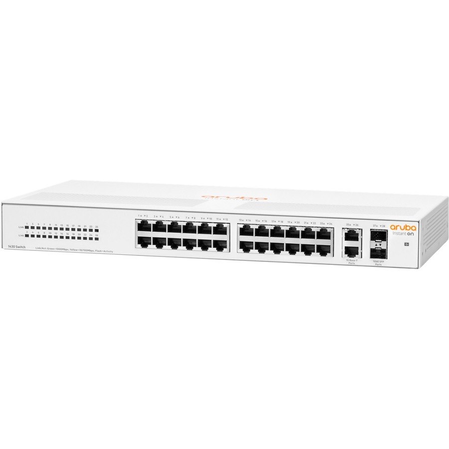 HPE Instant On 1430 26 Ports Ethernet Switch - Gigabit Ethernet - 10/100/1000Base-T, 1000Base-X