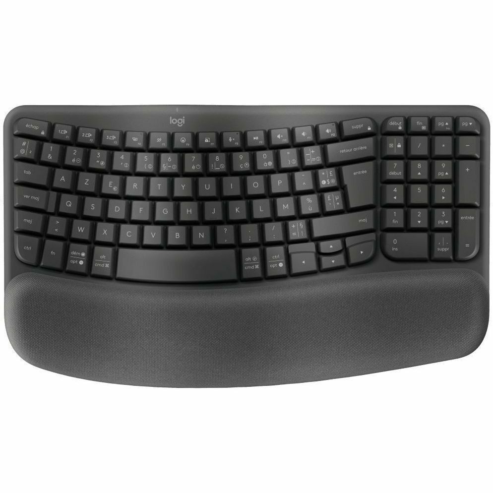 Logitech Wave Keys Toetsenbord - Compact - Draadloos Verbinding - USB Interface - Belgisch - AZERTY indeling - Grafiet