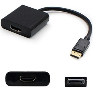 5PK HP QK108AV Compatible DisplayPort 1.2 Male to HDMI 1.3 Female Black Adapters Which Requires DP++ For Resolution Up to 2560x1600 (WQXGA)