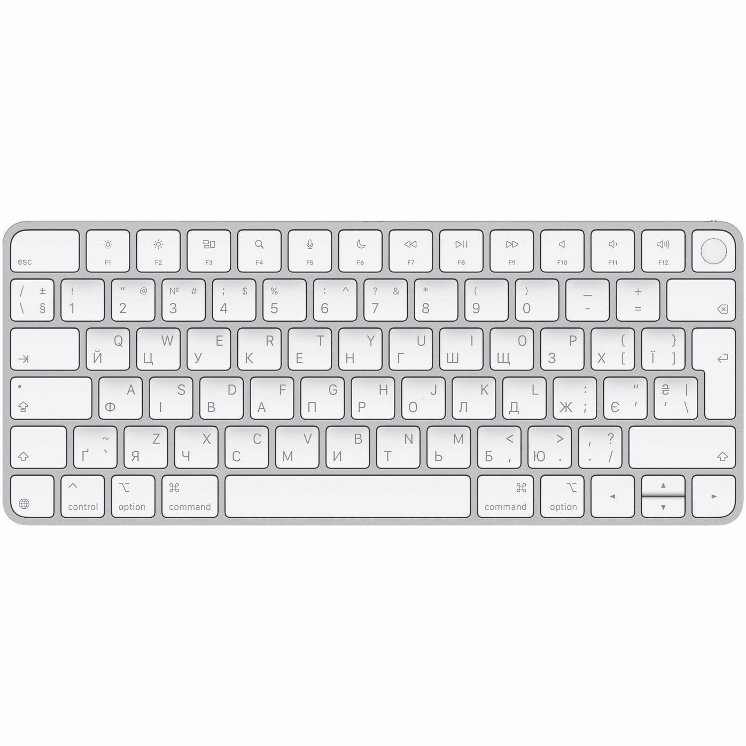 Apple Magic Keyboard - Wired/Wireless Connectivity - USB Type C Interface - Ukrainian